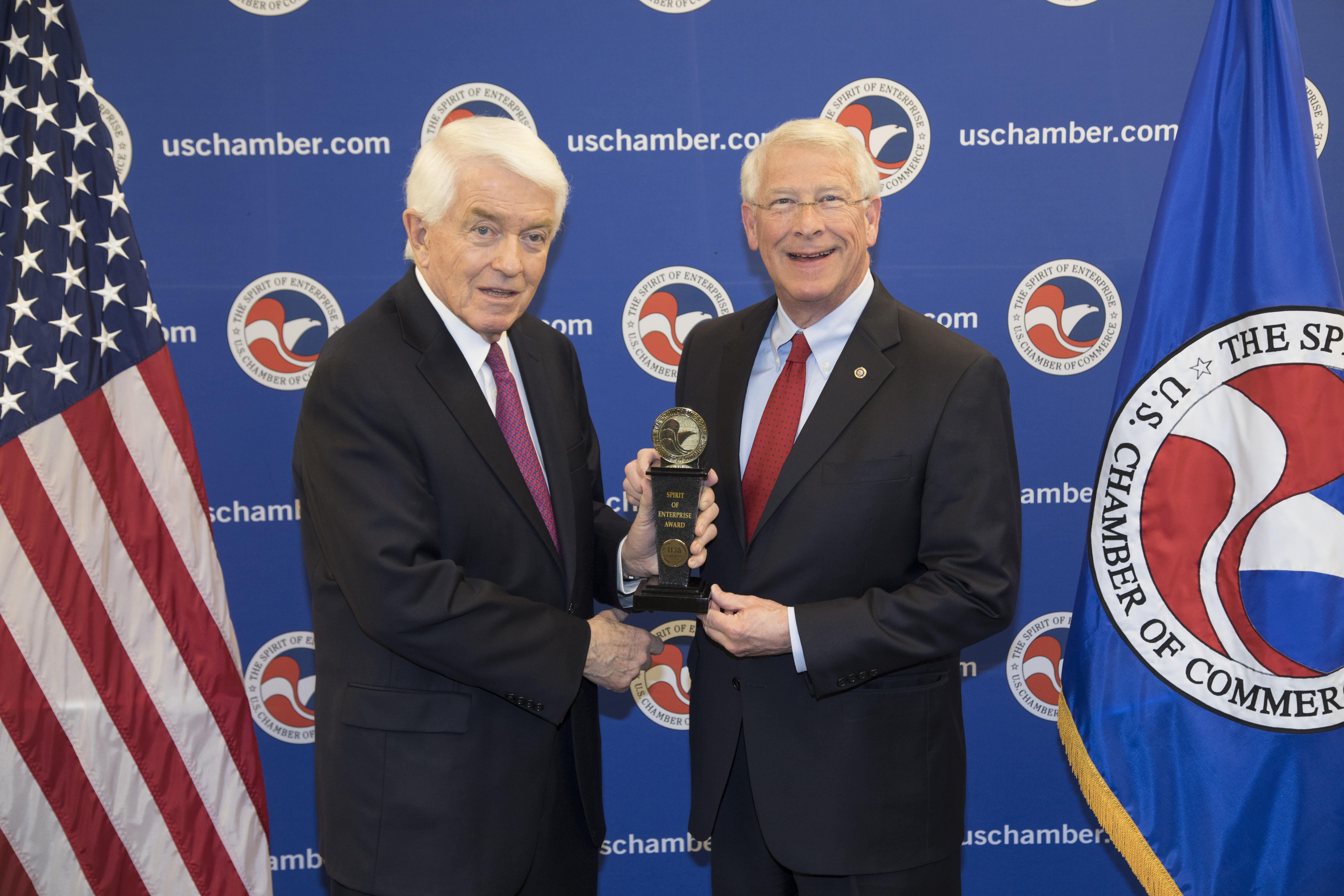 Wicker Wins U.S. Chamber ‘Spirit of Enterprise’ Award