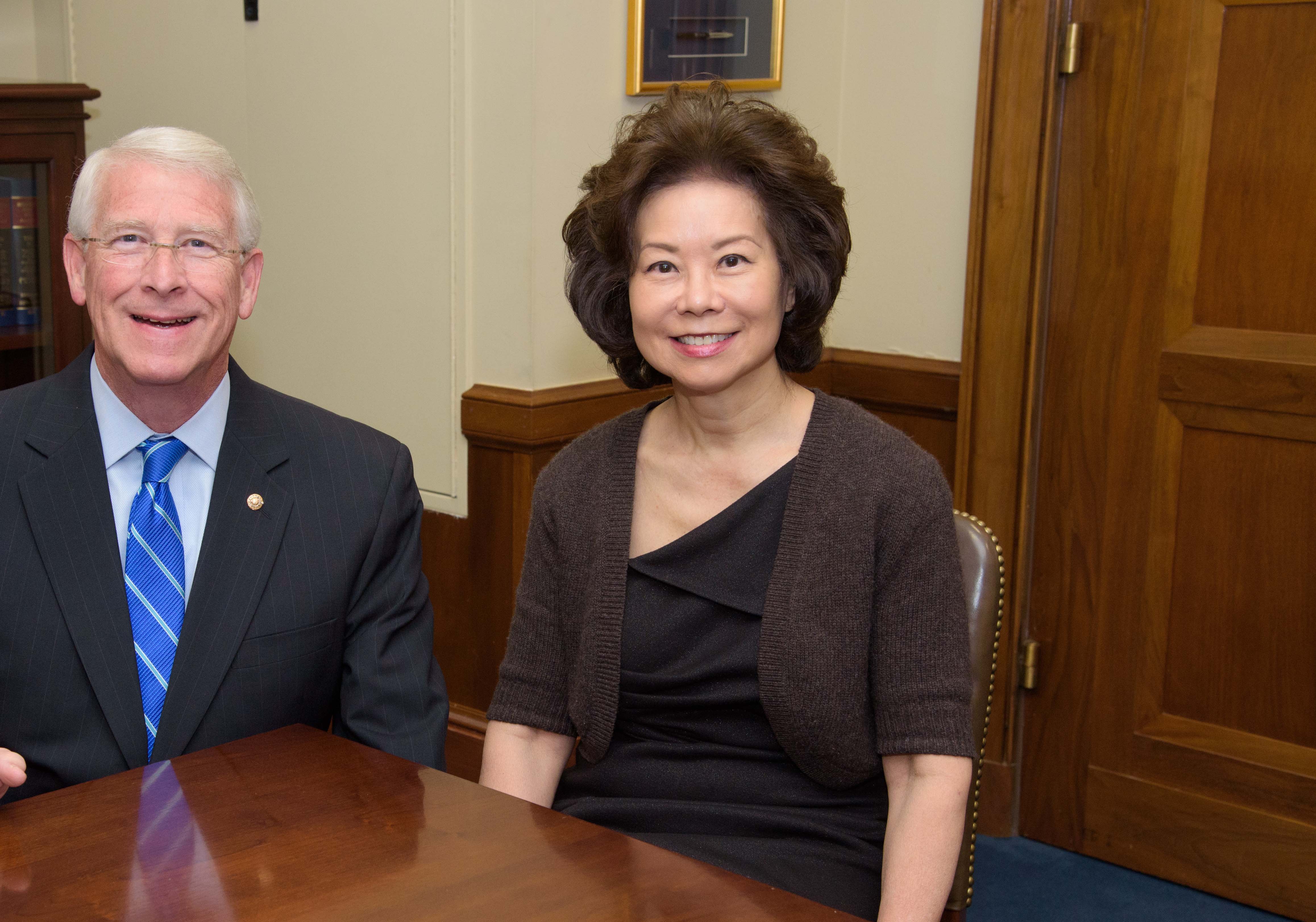 Wicker Praises Confirmation of Chao as Transportation Secretary