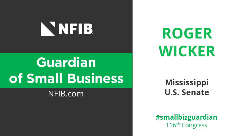 Wicker Receives Guardian of Small Business Award