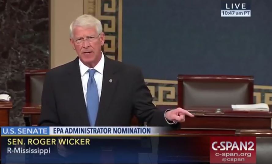 Wicker Votes to Confirm New EPA Chief